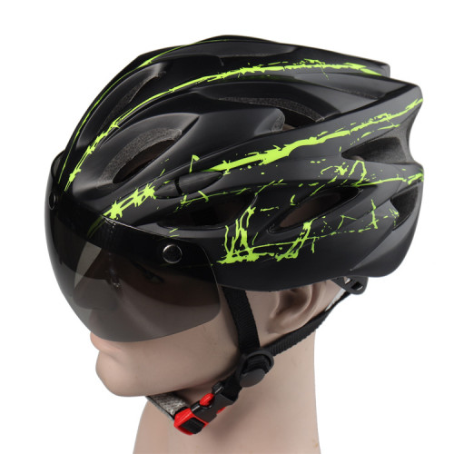 Bicycle riding magnetic suction helmet with goggles mountain bike integrated safety helmet V-120