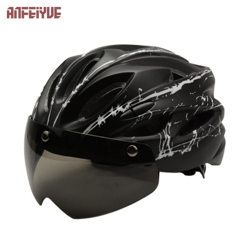 Bicycle riding magnetic suction helmet with goggles mountain bike integrated safety helmet V-120