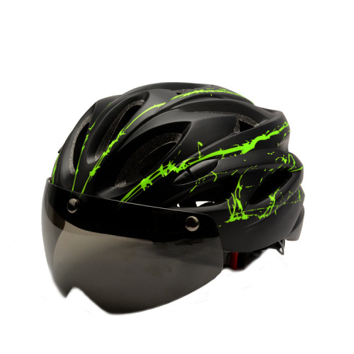 Bicycle riding magnetic suction helmet with goggles mountain bike integrated safety helmet V-120