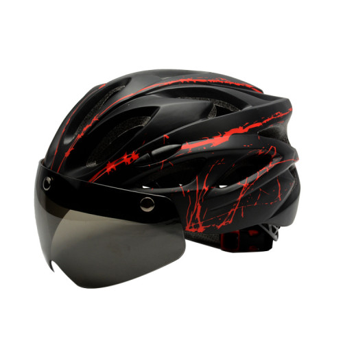 Bicycle riding magnetic suction helmet with goggles mountain bike integrated safety helmet V-120