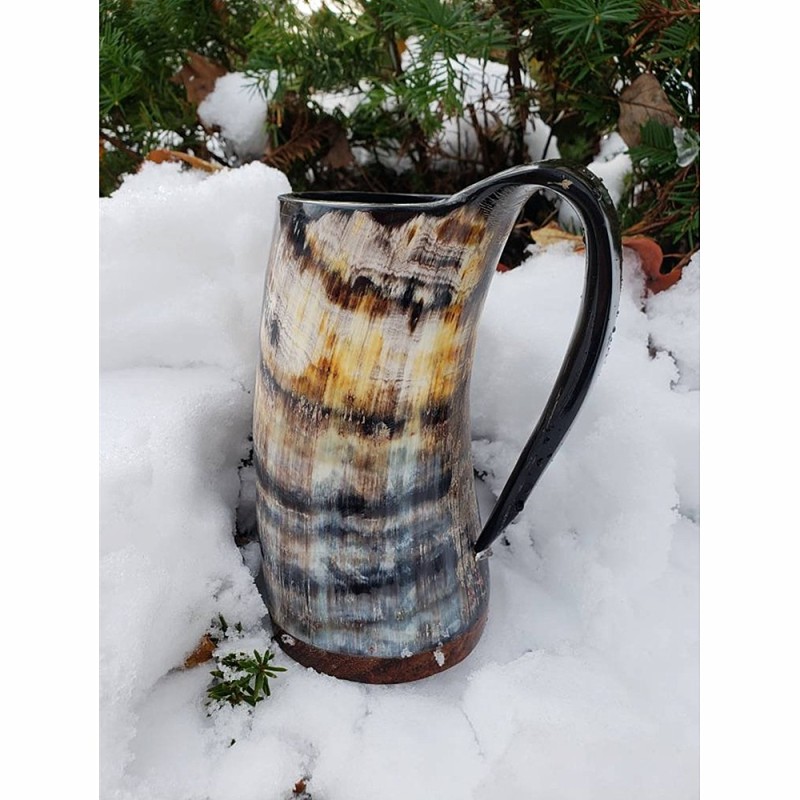 Viking Handcrafted Ox-Horn Mug