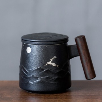 Moonlight & Elk Coffee & Tea Mug (Black)